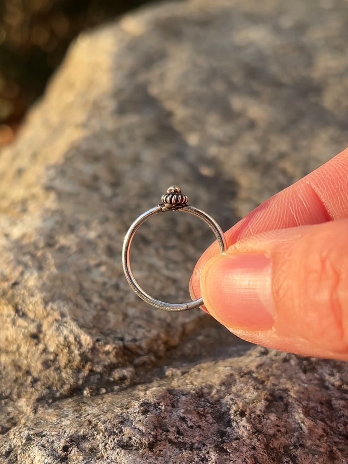 [Vintage] Flower round silver ring 상품이미지2