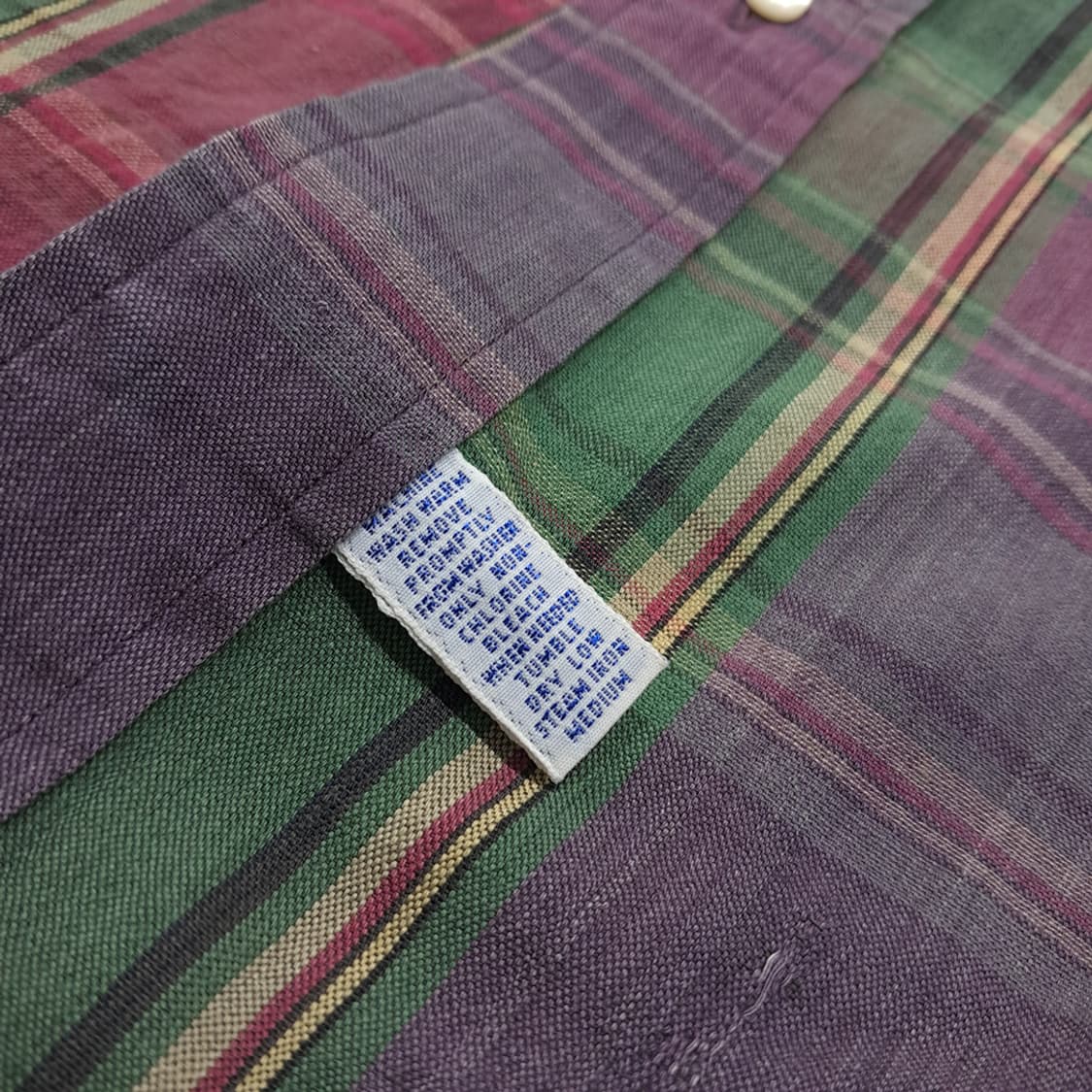 CK156 2XL 폴로 90s 빈티지 매드라스체크 버튼다운 셔츠 남방 상품이미지5