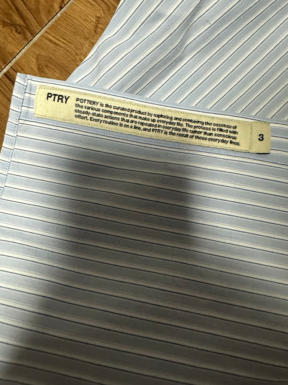 포터리 컴포트셔츠 sax stripe 삭스 스트라이프 3사이즈 판매합니다 상품이미지4