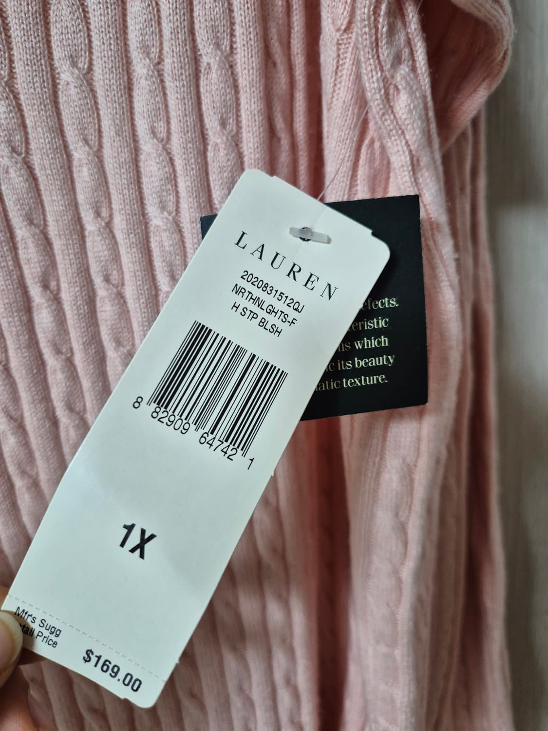 (새제품) 폴로 랄프로렌 케이블니트 실크 캐시미어  니트 77 상품이미지6