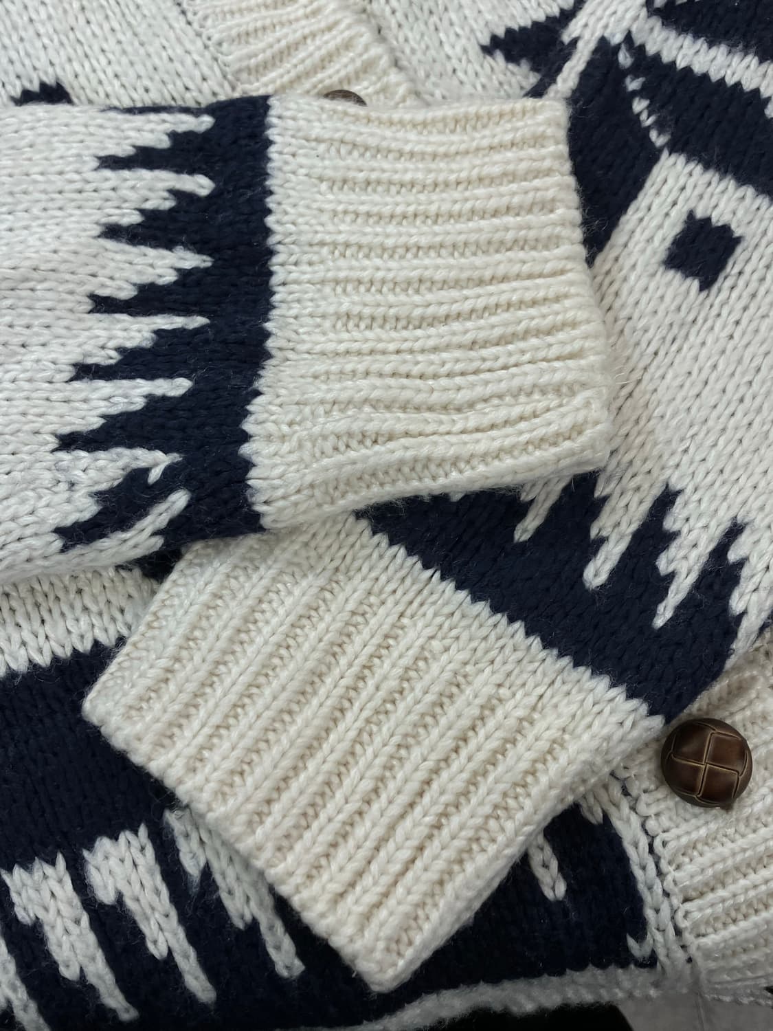 빈티지 패턴 단추 니트 가디건 아이보리  #csz2403 상품이미지6