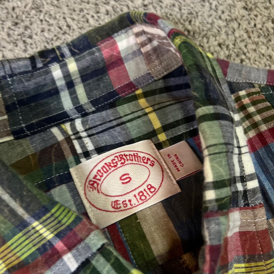 브룩스 브라더스 패치워크 셔츠 상품이미지3