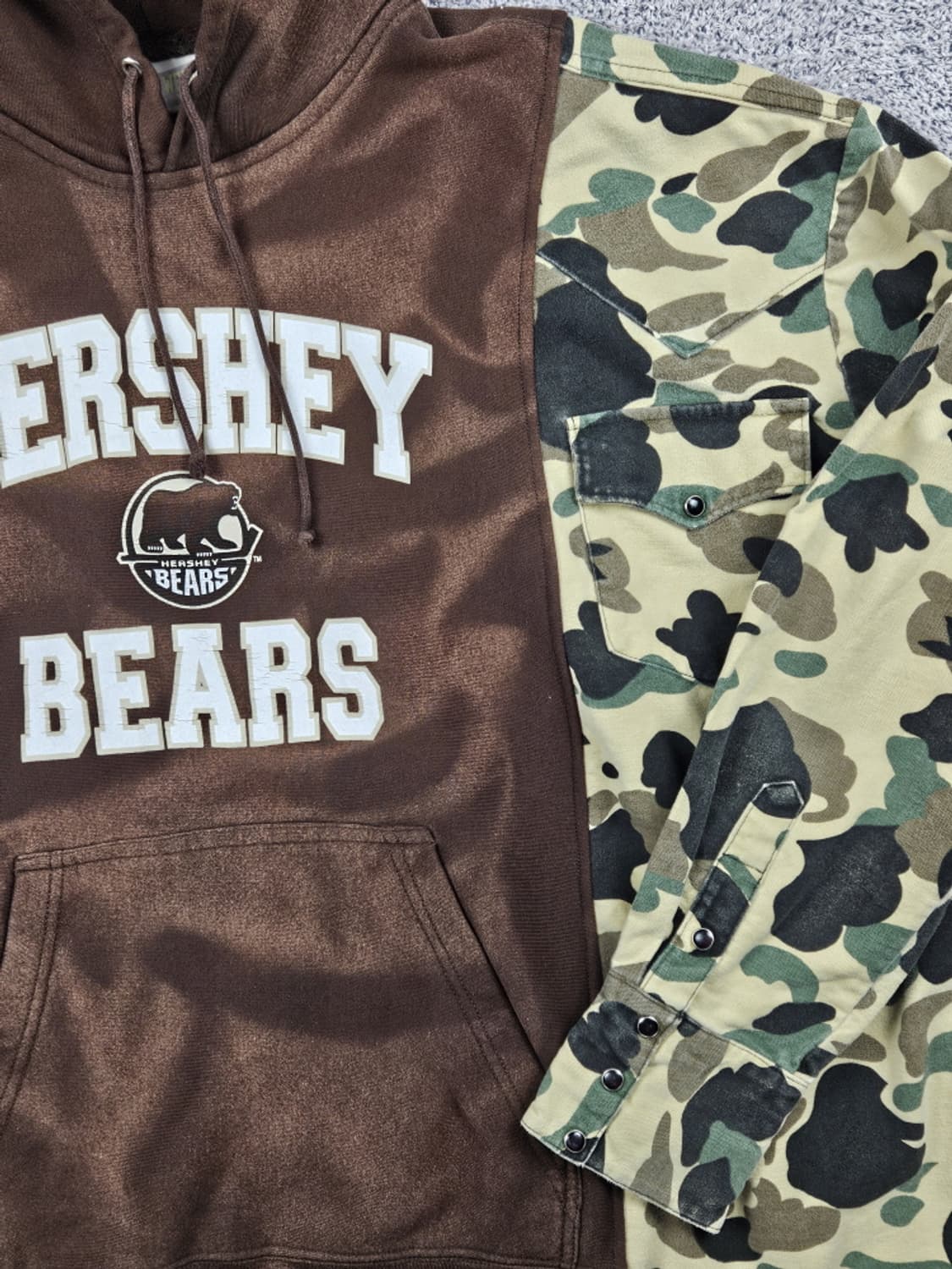 레이어컷 믹스드 카모X허쉬베어 커스텀 후디 (상세설명참조)/ 10222 상품이미지7