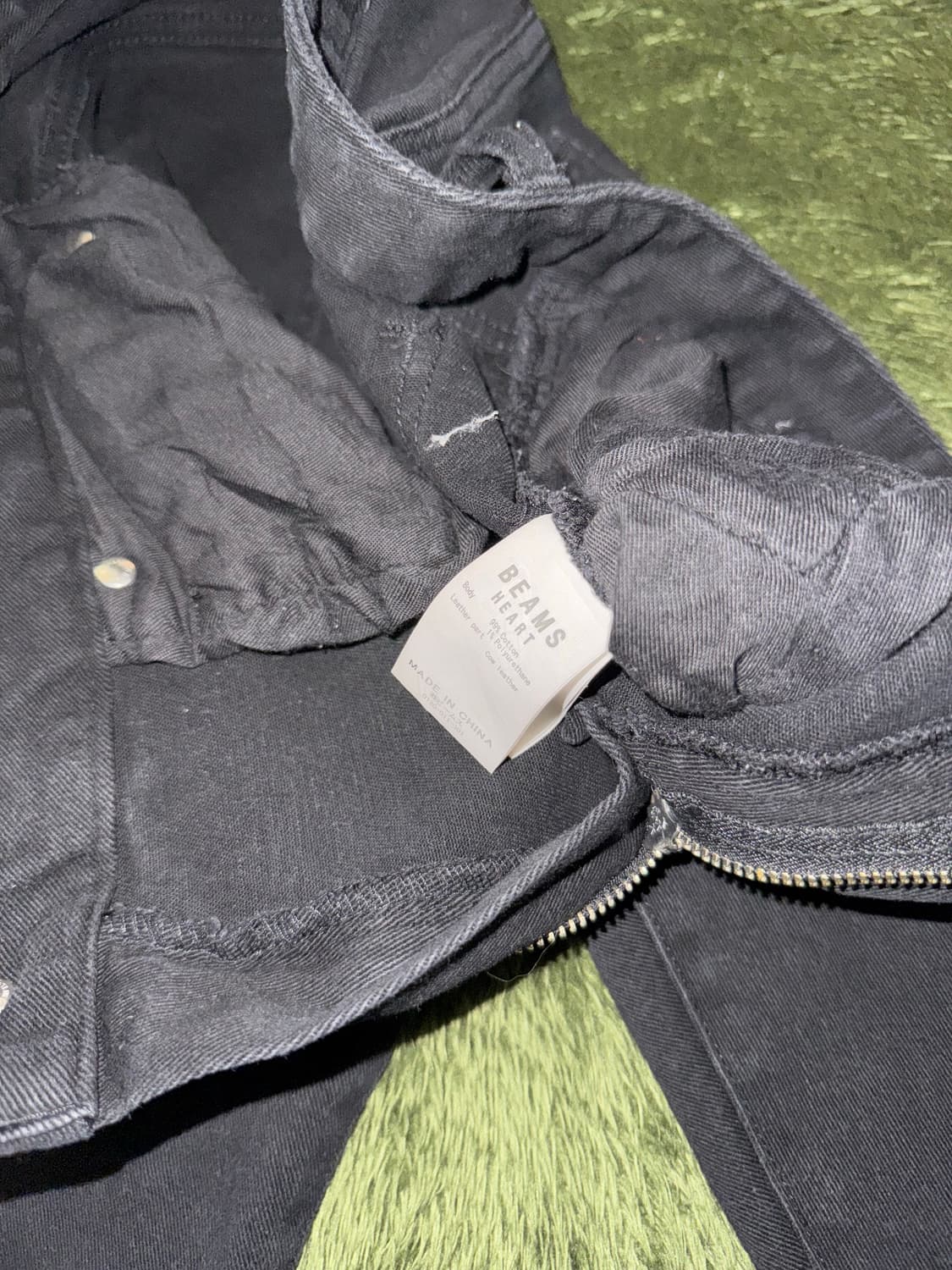 [L] Beams 빔즈 하트 재팬 워싱 코튼 팬츠 블랙 상품이미지5