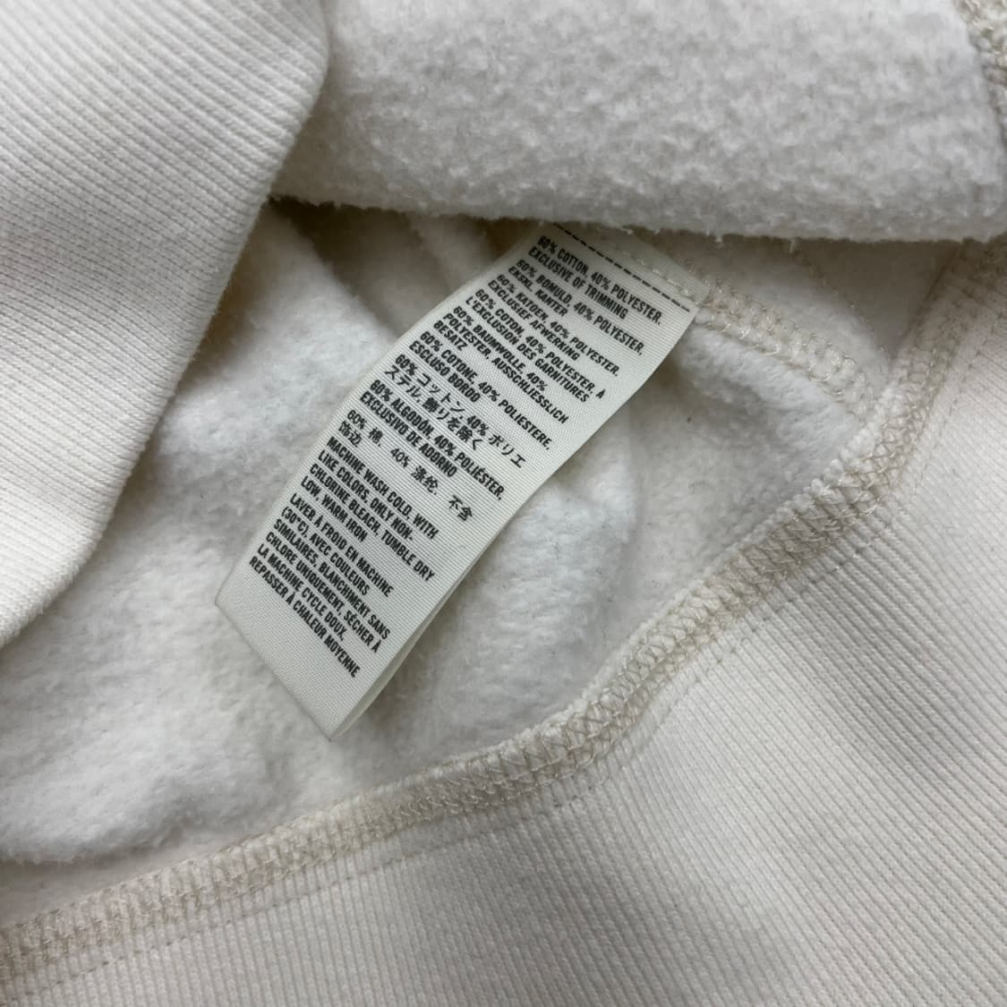 홀리스터 딱붙핏 사이드 로고 아이보리 후드집업 S 상품이미지7