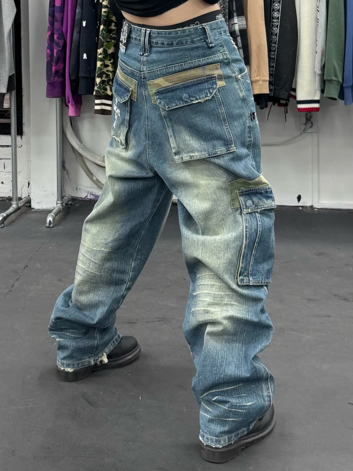 도그타운 카모 데님 카고팬츠 상품이미지5