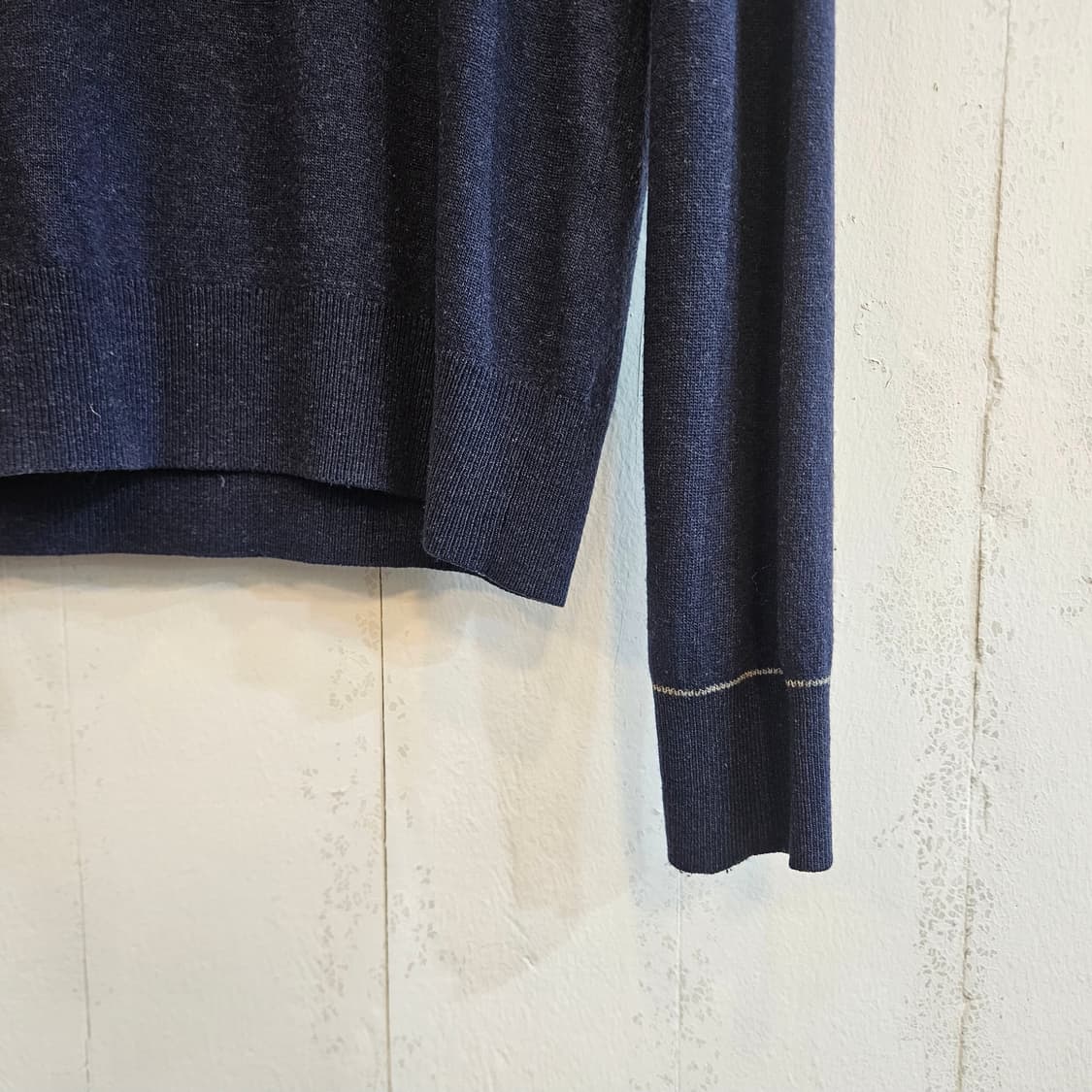 헨리코튼 반집업 남성 니트 네이비 L 상품이미지3