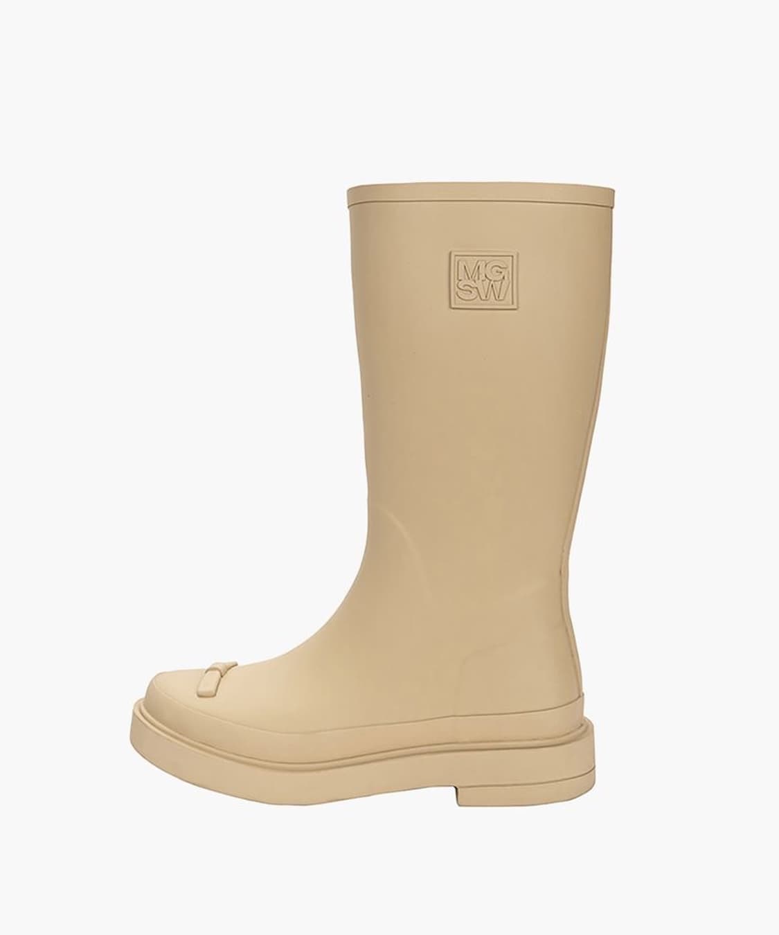 마지셔우드 레인부츠 RIBBON RUBBER BOOTS LONG_beig 상품이미지2