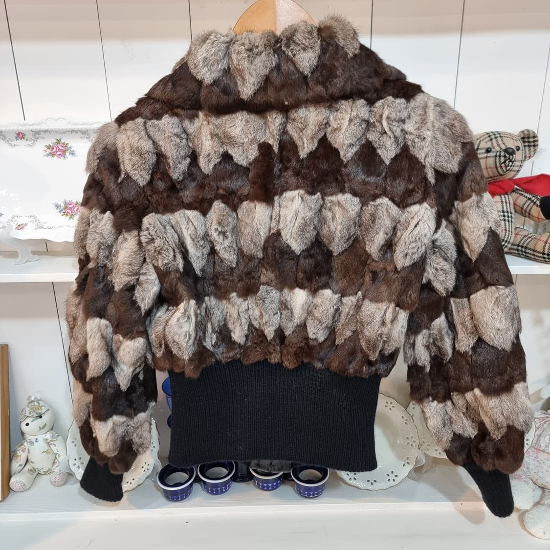 (살뤼 레 코팡) 천연모피 패치워크 숏자켓 상품이미지6