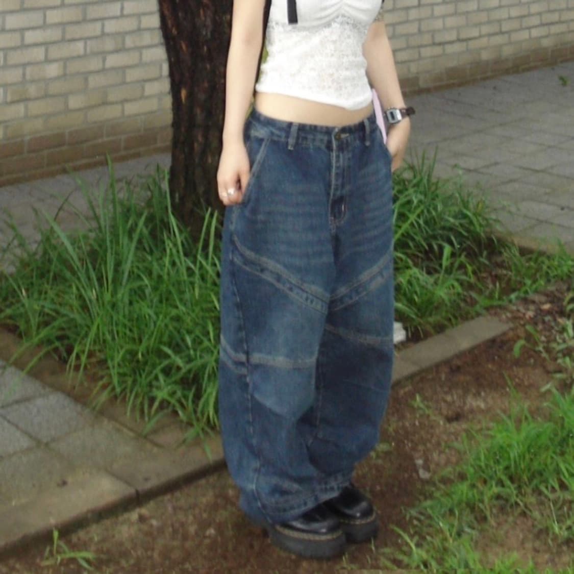 아워캐비넷 incision denim pants 절개 데님 팬츠 상품이미지2