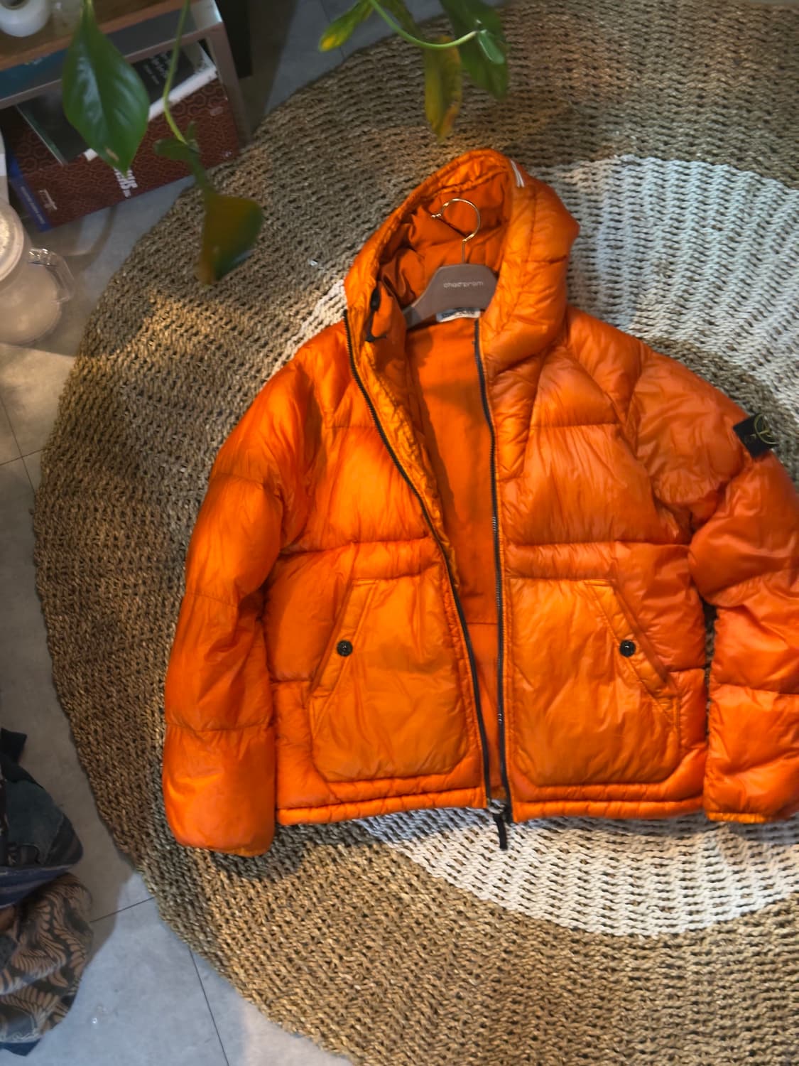 스톤아일랜드 일판 다운 파카 오렌지 L 상품이미지1