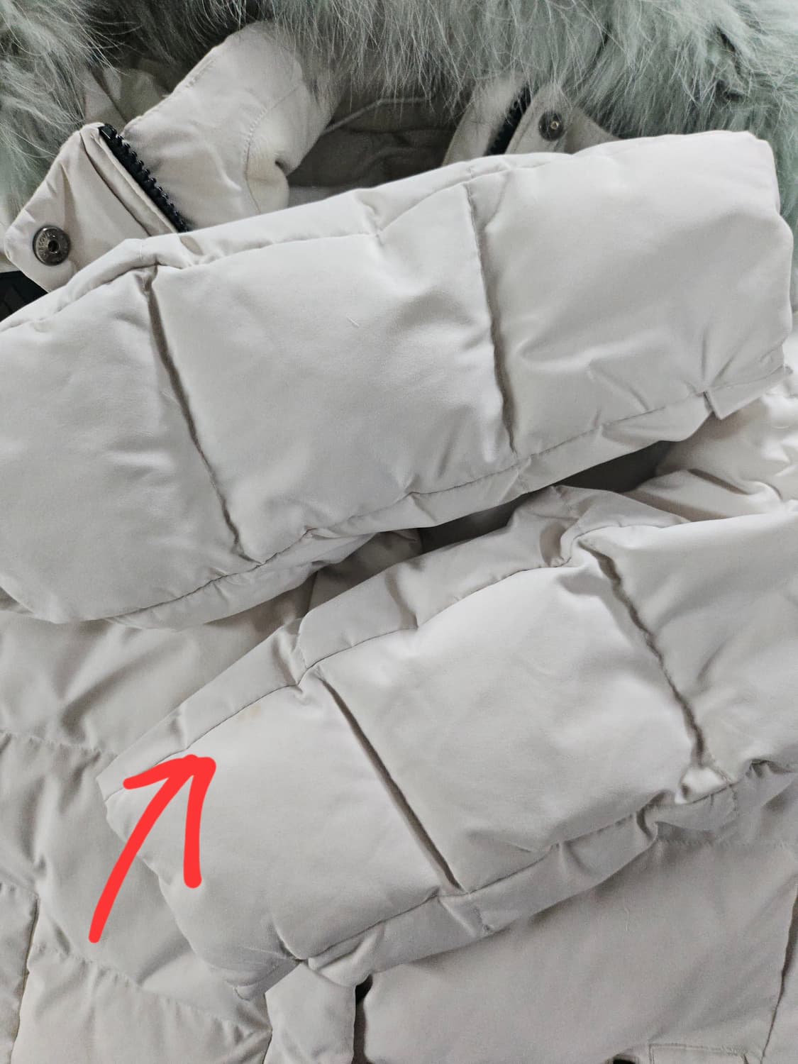 디스커버리 고쉬 민트퍼 후드  롱패딩  90 상품이미지6