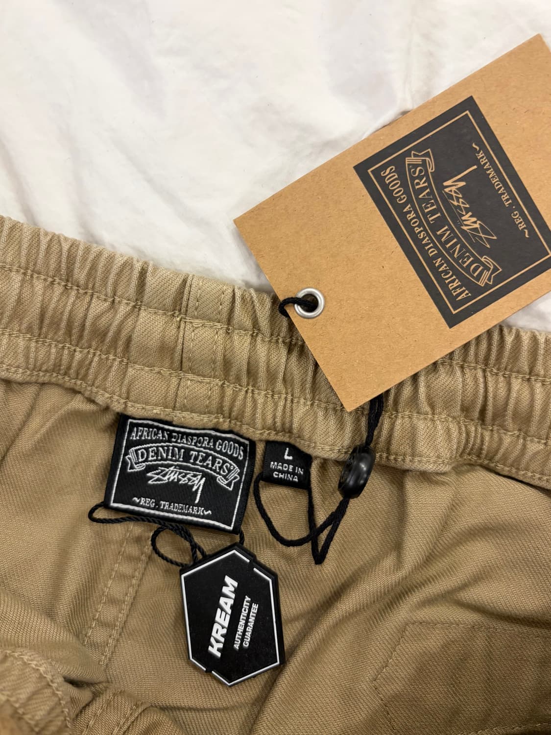 스투시 x 데님 티어스 짐 쇼츠 카키 L 사이즈 상품이미지4