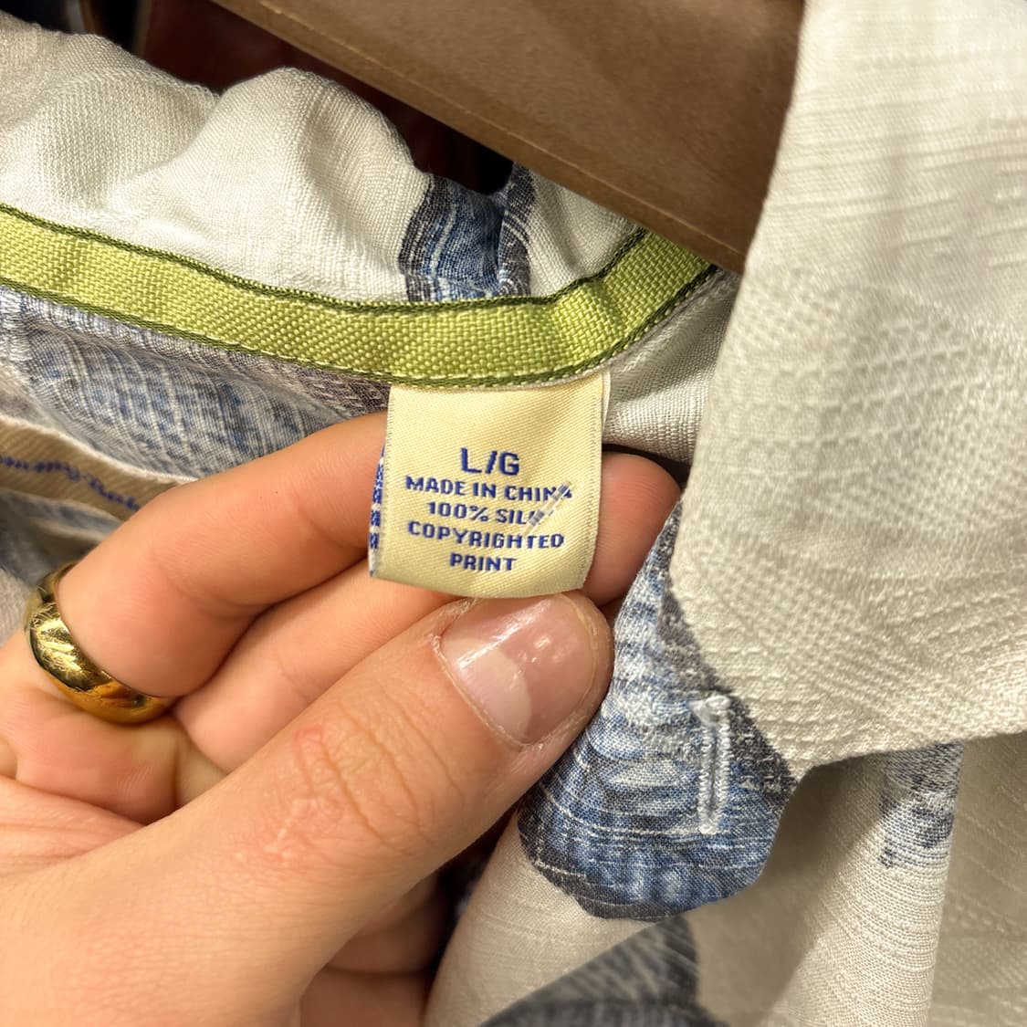 00s 토미바하마 퓨어 실크 플로럴 자카드 하와이안 셔츠 N1271 상품이미지9