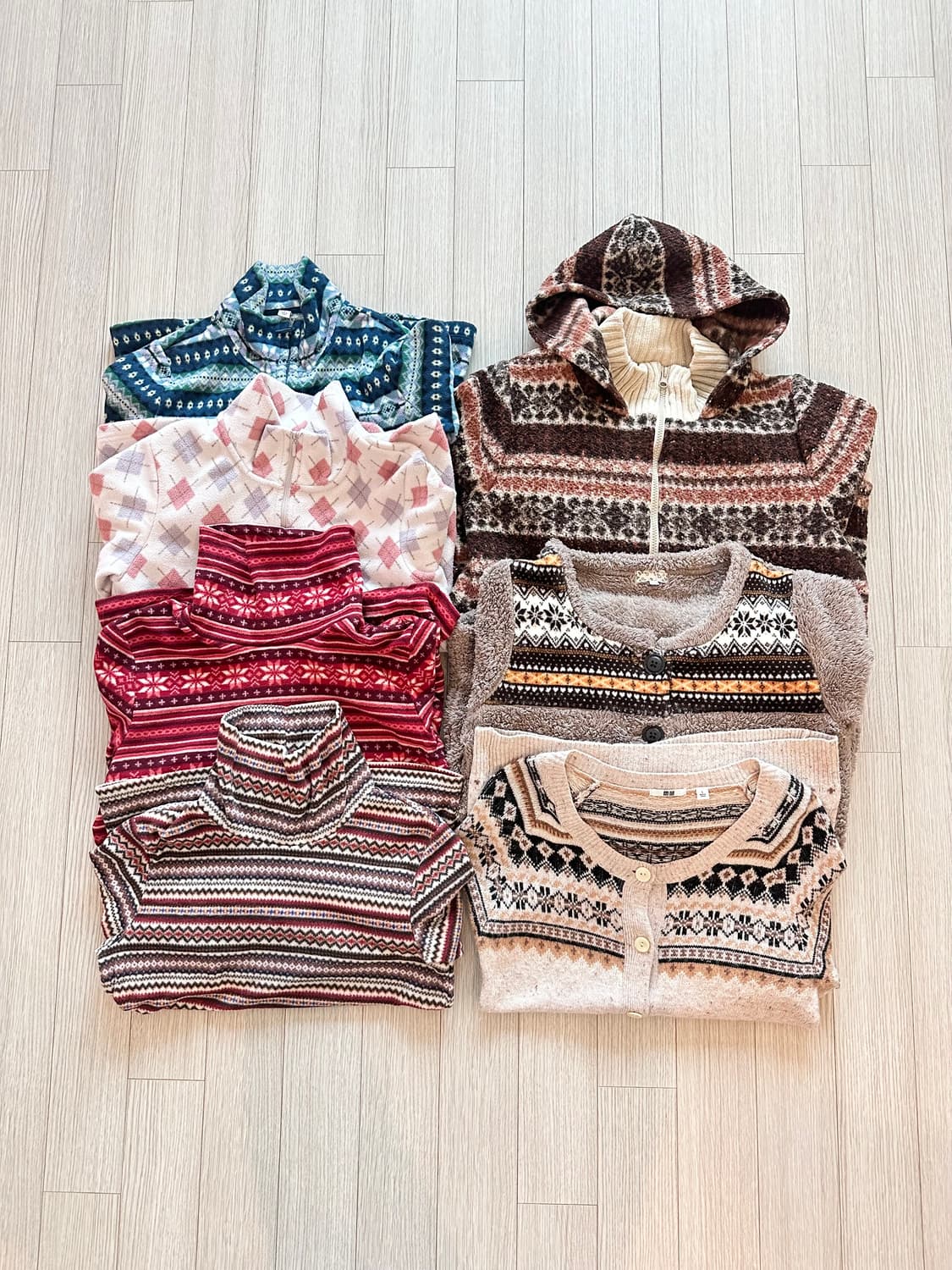 jpn 노르딕 패턴 상의1.0~2.0 하구미 스즈코 너드 모리걸☃️💓 상품이미지1