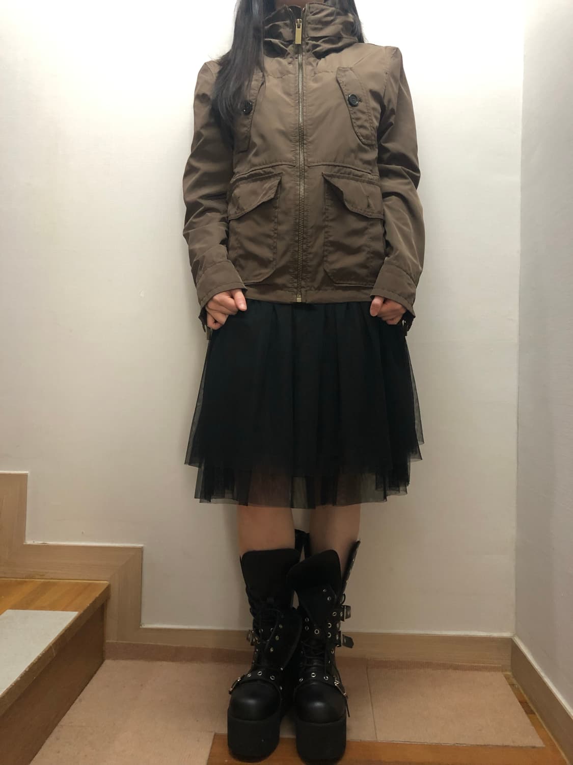 빈티지 자라 맨 올리브 카키 펑크 포켓 자켓 상품이미지3