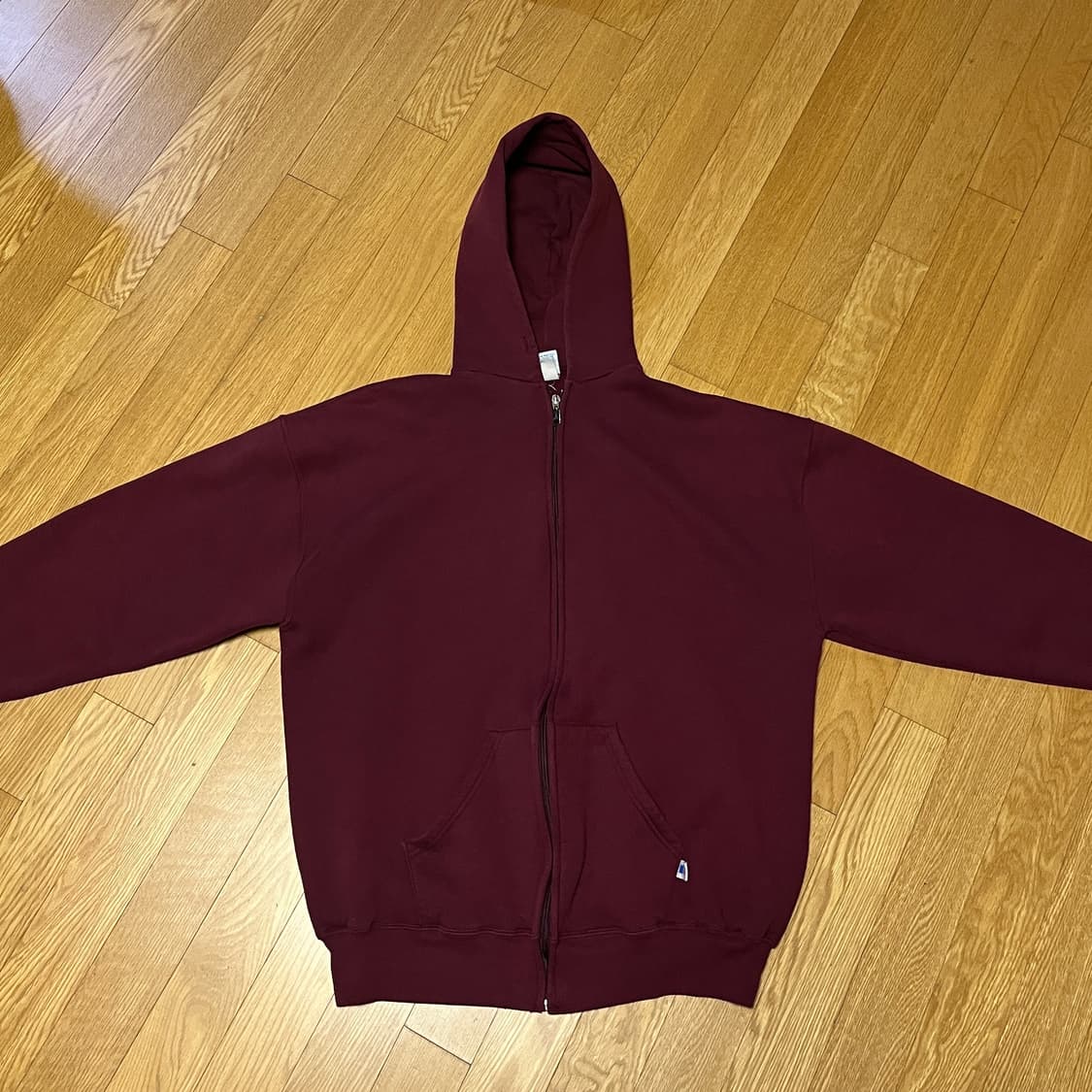 [XL] 90s 빈티지 러셀 후드집업 버건디 상품이미지2