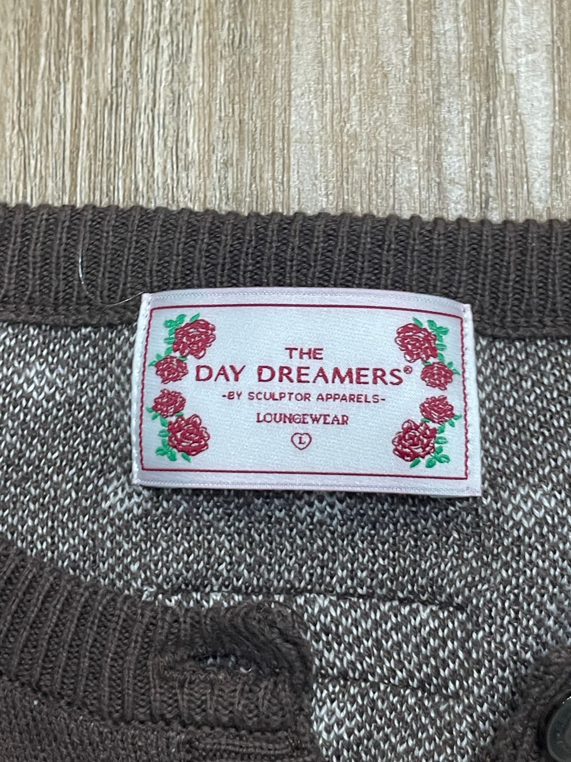 스컬프터 Polka Dot Cardigan Brown/Baby Pink 상품이미지4