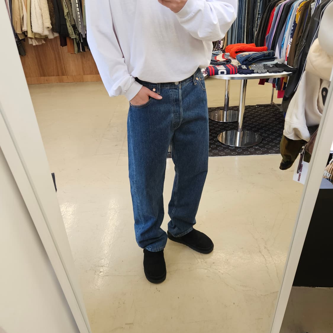 90's levi's 501 빈티지 리바이스 중청 데님 청바지 33~34 상품이미지2