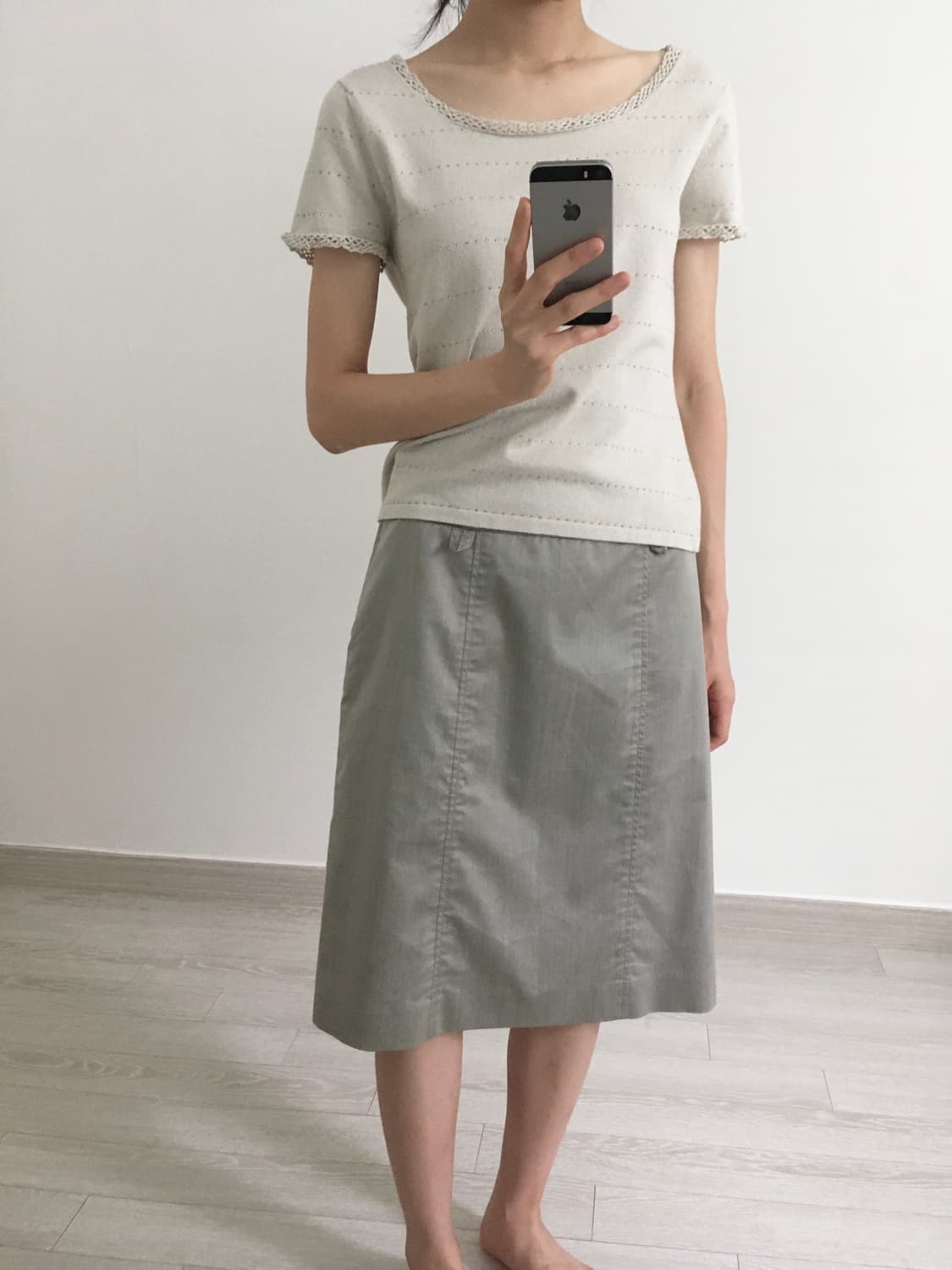 Hampstead sand midi skirt 상품이미지6