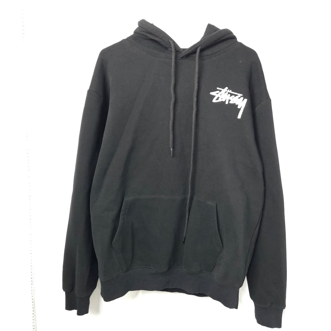 77 (120)스투시 기모 후드 티셔츠 블랙 상품이미지1