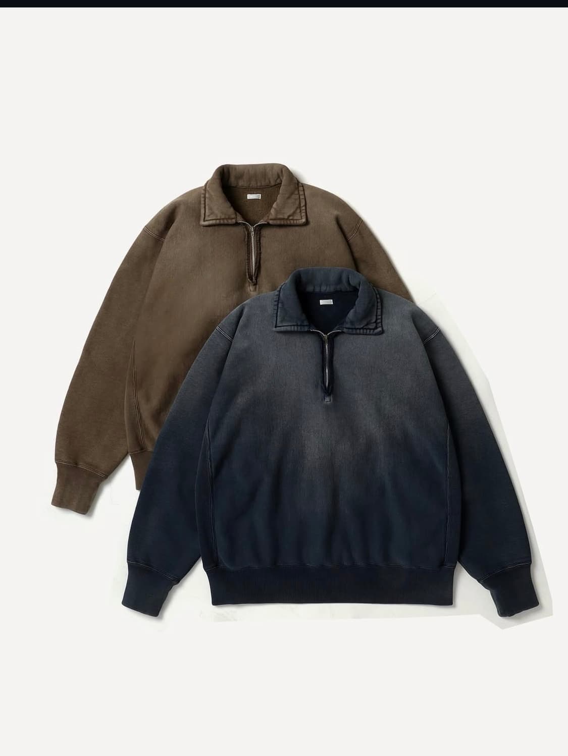 26ss 아프레쎄 빈티지 하프 집업 스웻 블루 3사이즈 새상품 상품이미지1