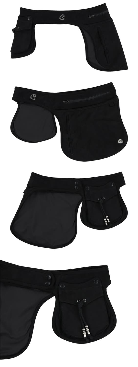 코이세이오 스웨이드 벨트백 블랙 상품이미지2