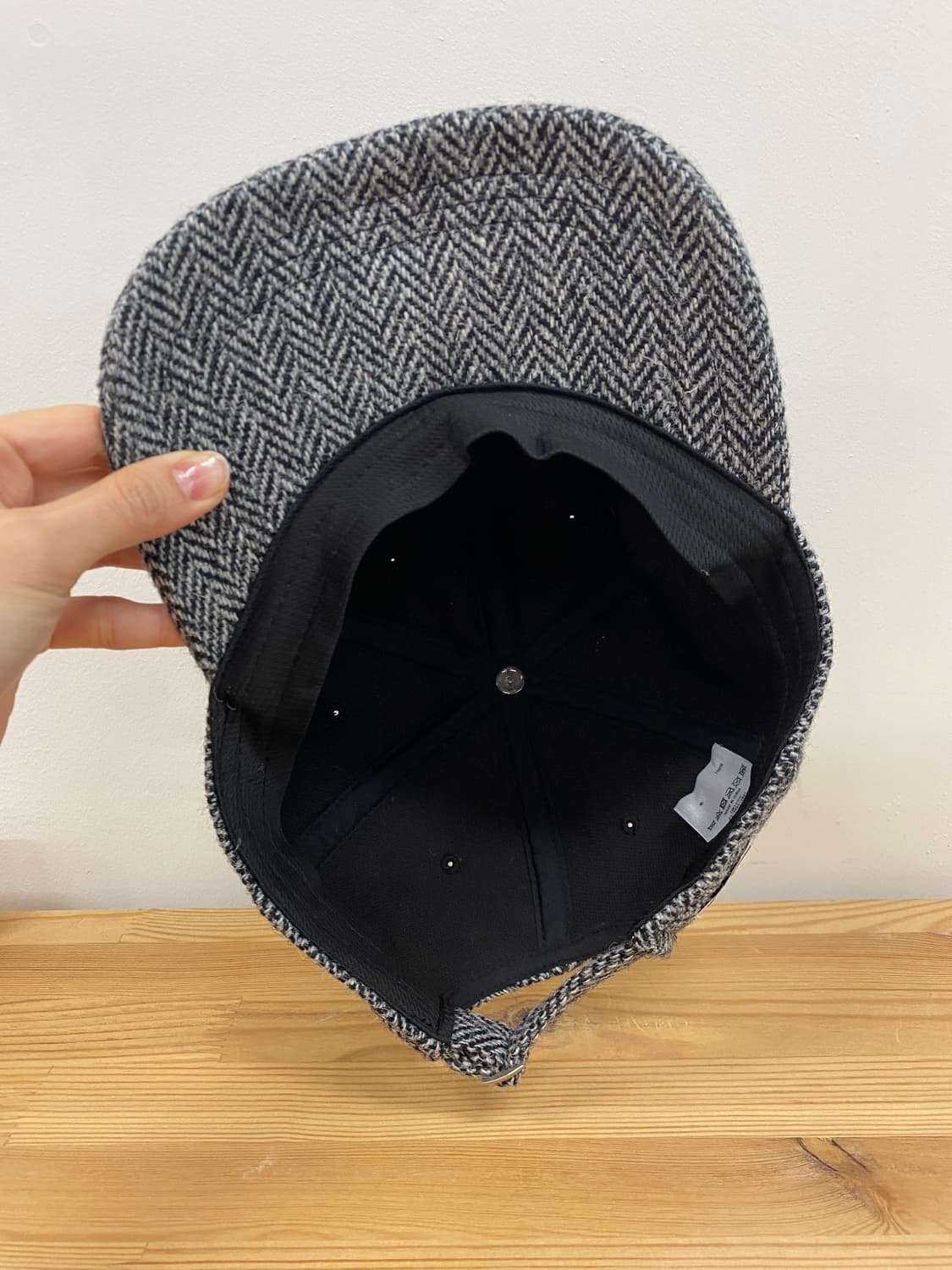 헤리스 트위드 울 볼 캡 상품이미지6