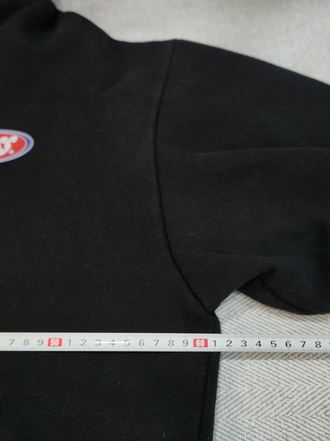 [L] 크로스드레슬리 블랙 약기모 후드집업 L사이즈 상품이미지7