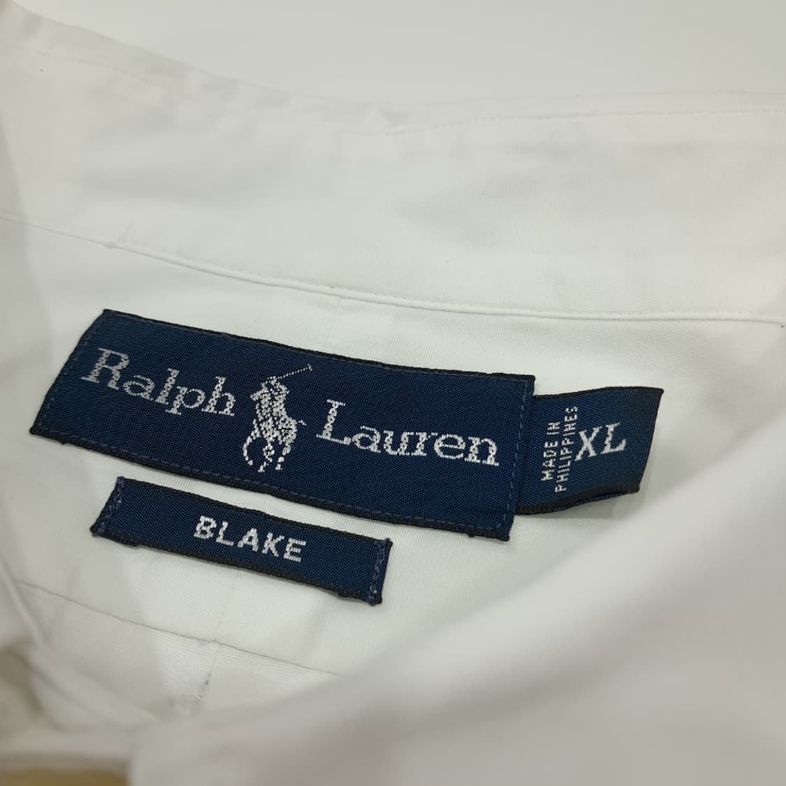 CL577 XL 폴로 90s 코튼 버튼다운 화이트 셔츠 남방 상품이미지3