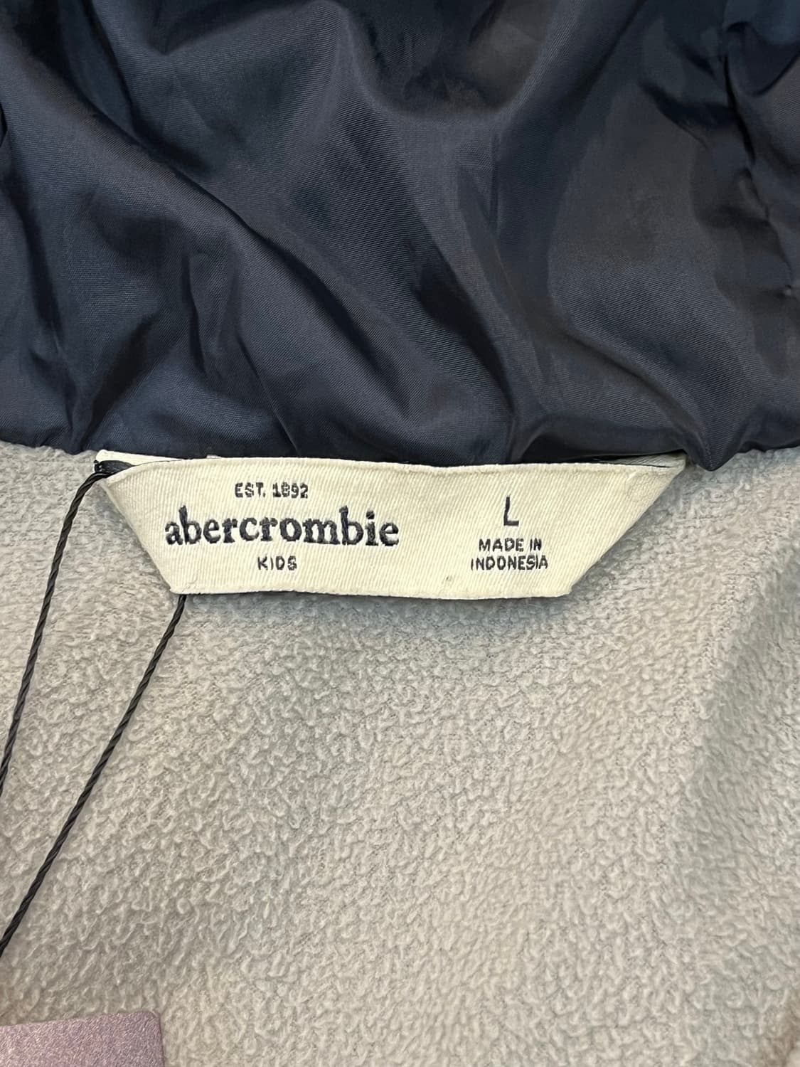 아베크롬비 후드 패딩 자켓 네이비 키즈 L #csz1972 상품이미지5