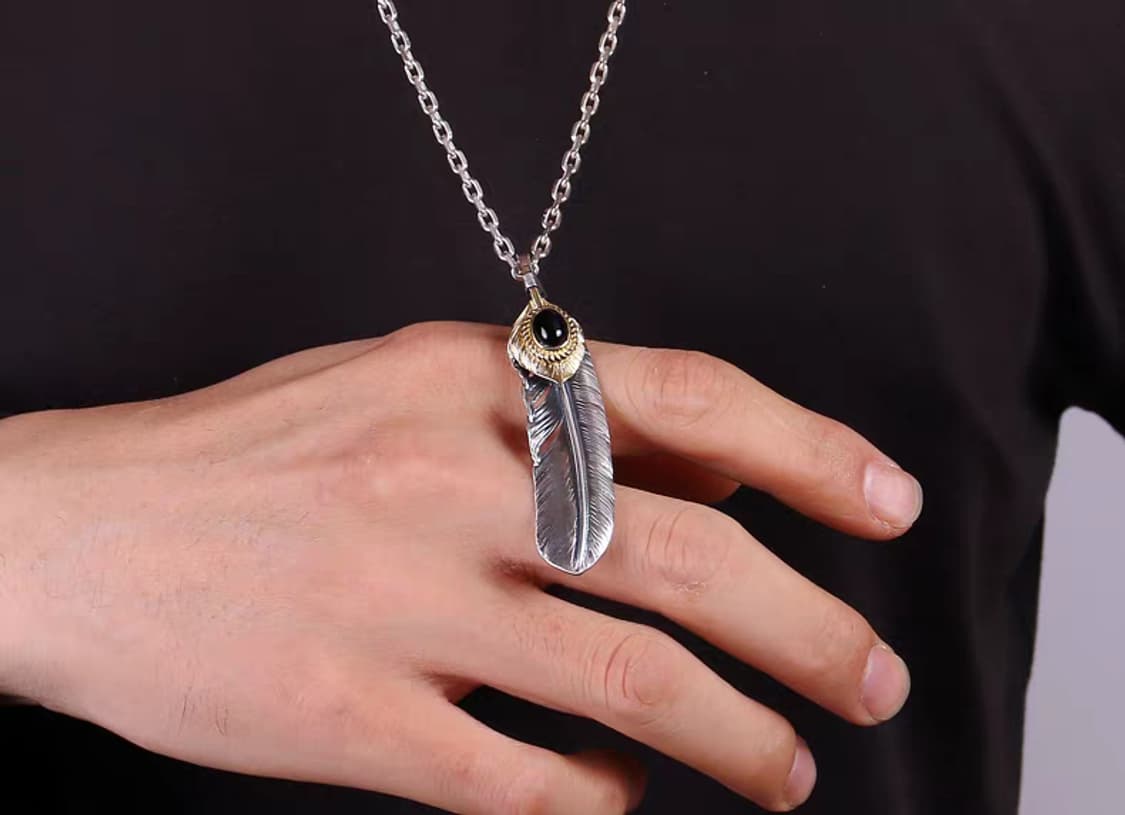 Oceanora 925 실버 깃털 목걸이 상품이미지2