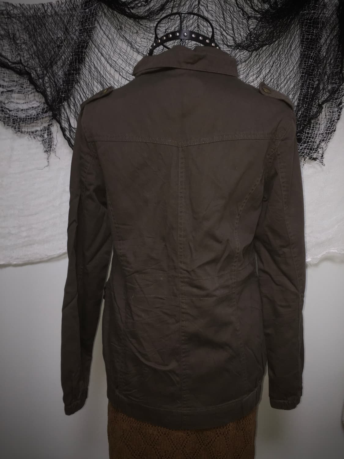 grunge y2k gold button brown jacket 상품이미지7