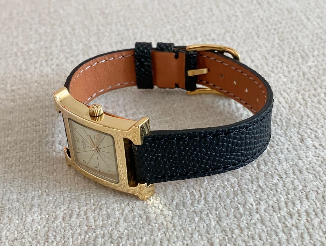 에르메스 H아워 1.201 금장 여성용 쿼츠 PM 사이즈 상품이미지7