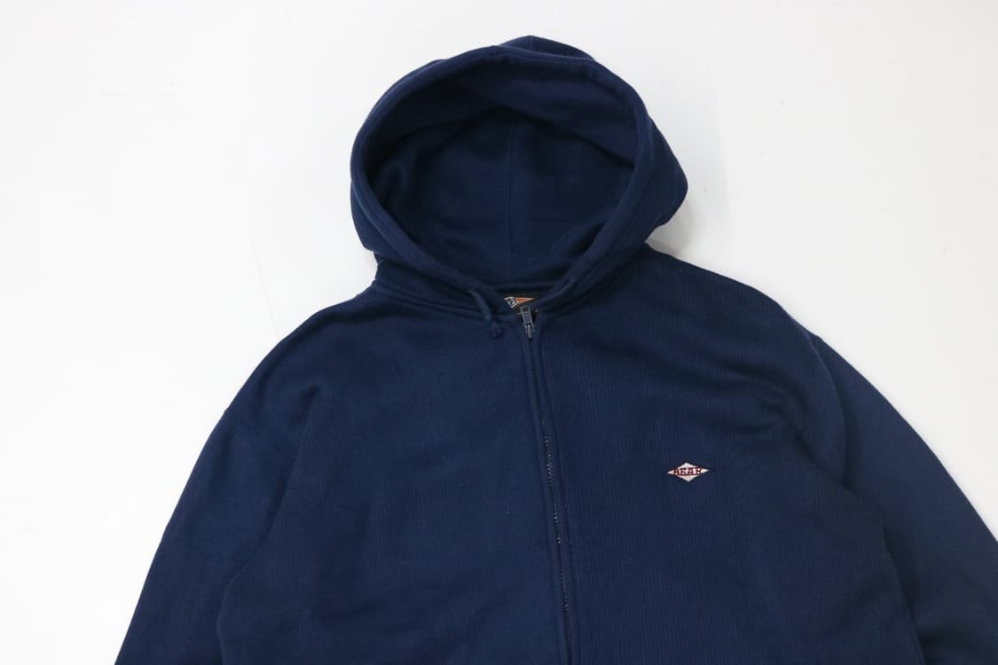 Bear 빈티지 스트라이프 시보리 네이비 후드 집업 (M) 상품이미지3