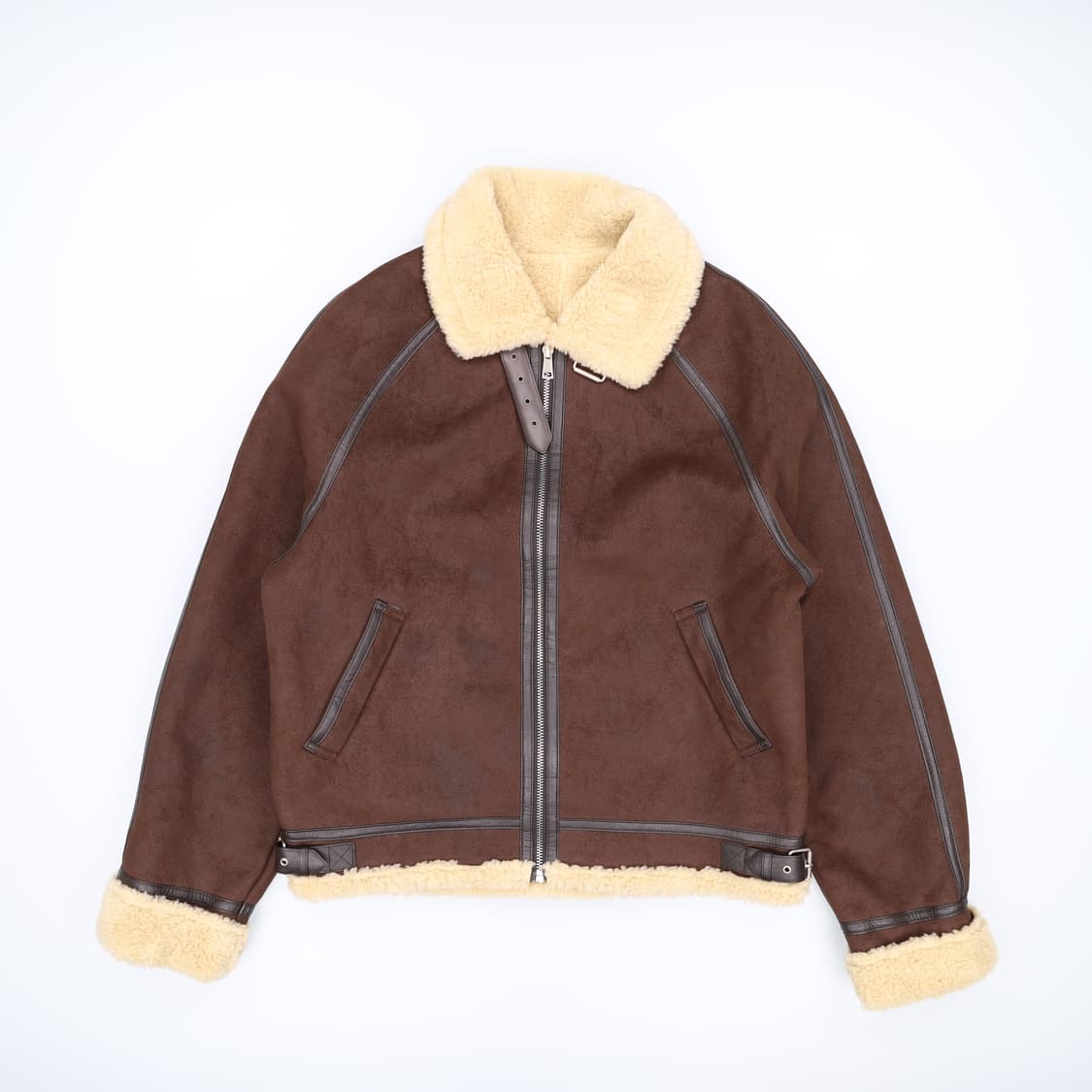 [3] 인스턴트펑크 양털 무스탕 자켓 브라운 3986 상품이미지1