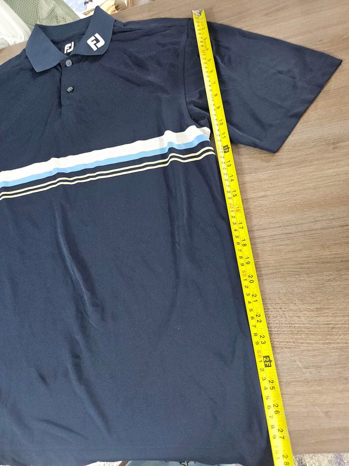 풋조이 스트라이프 블랙 카라반팔티  XL 상품이미지4