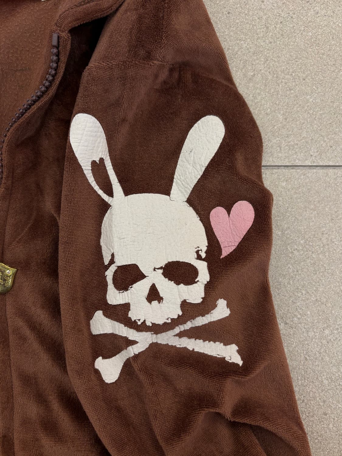 슈가돌 브라운 벨벳 후드집업 상품이미지4