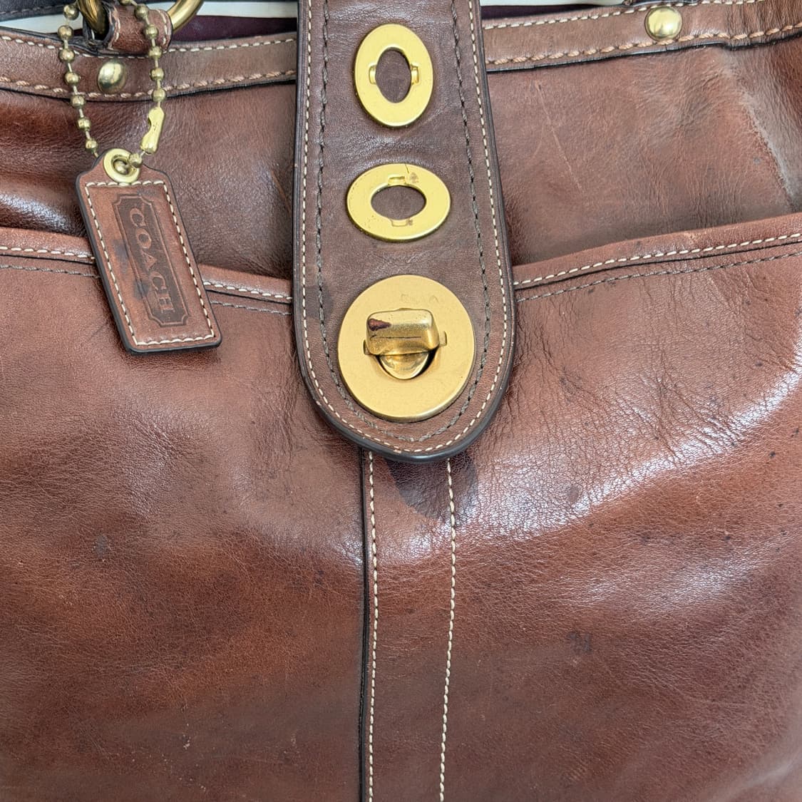 Rare) Vintage Coach leather shoulder bag 상품이미지5