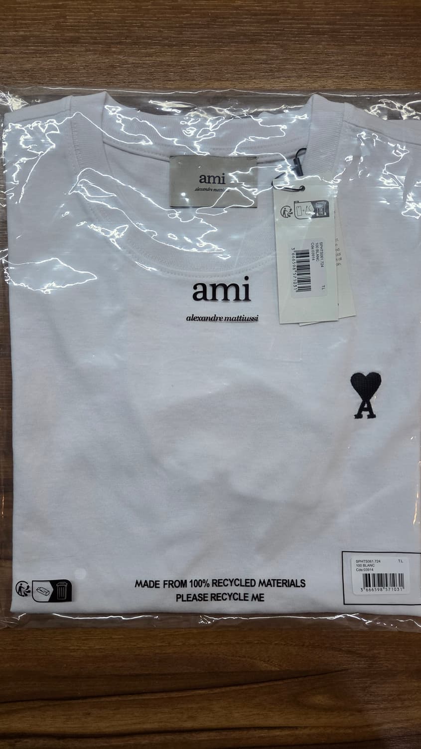 (새상품/정품)아미 스몰하트 반팔 티셔츠 L 상품이미지1