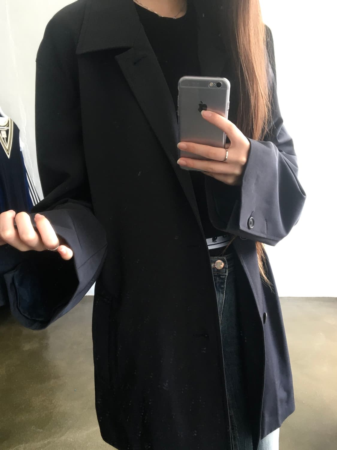 PRADA 블랙 코트 XL 상품이미지5