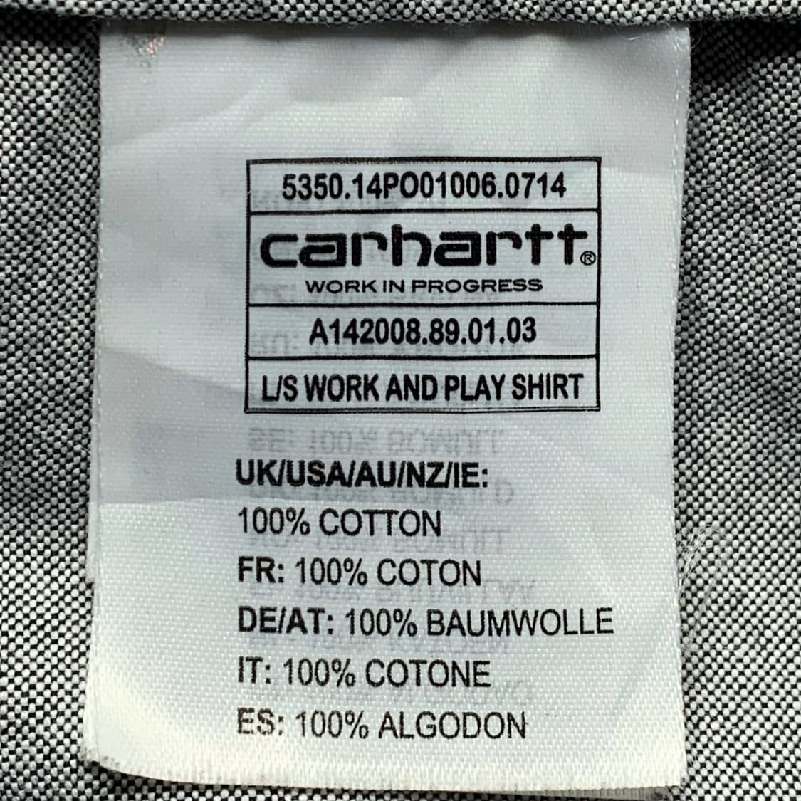 [M] 칼하트 WIP L/S WORK AND PLAY SHIRT 상품이미지6
