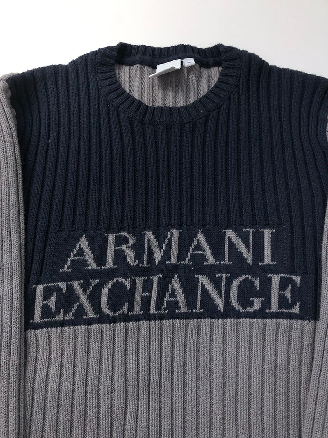 빈티지 아르마니 익스체인지 슬림핏 골지 니트 상품이미지2
