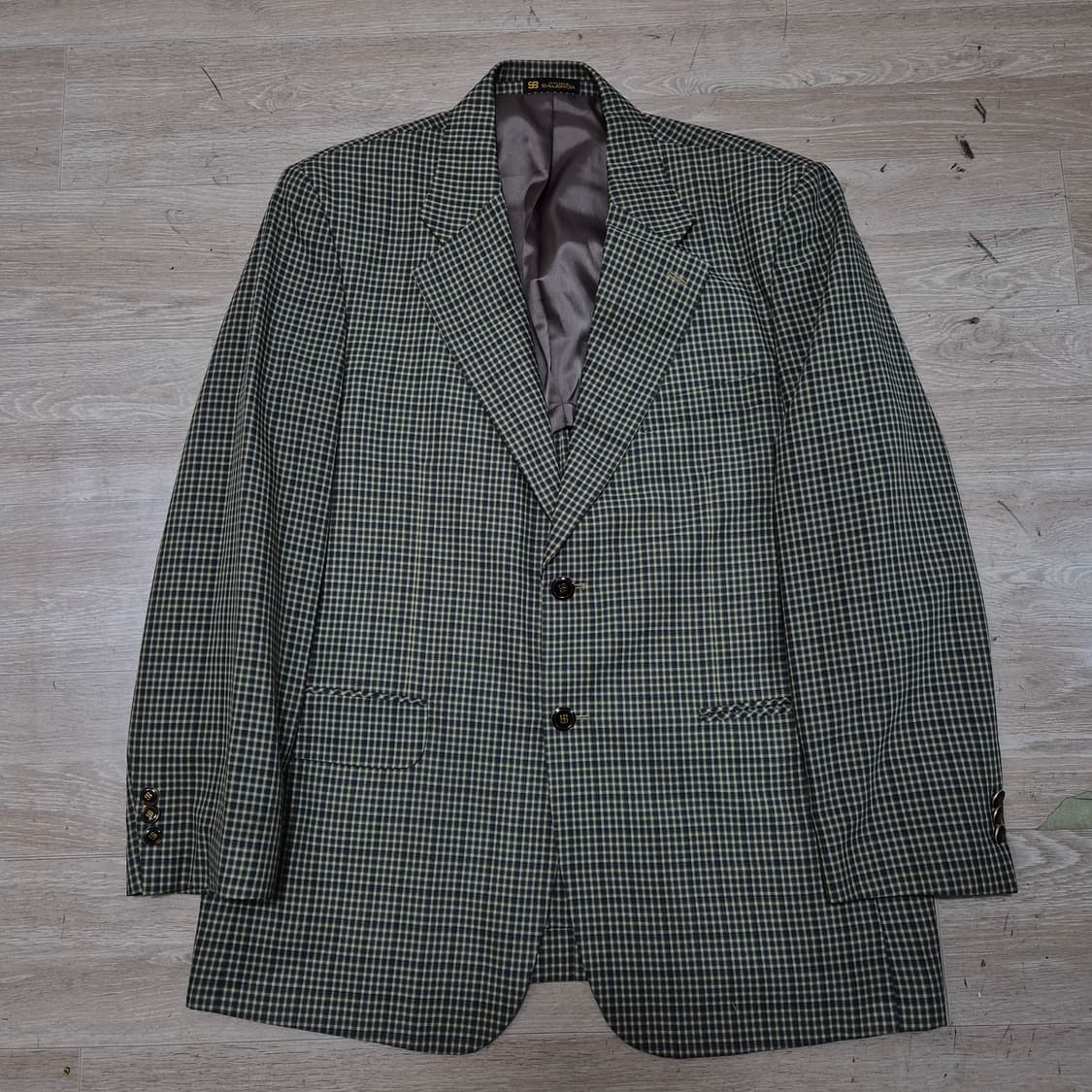 소니아 발렌시아 남성 울 체크 싱글 블레이저 정장자켓 XL(105) 상품이미지1