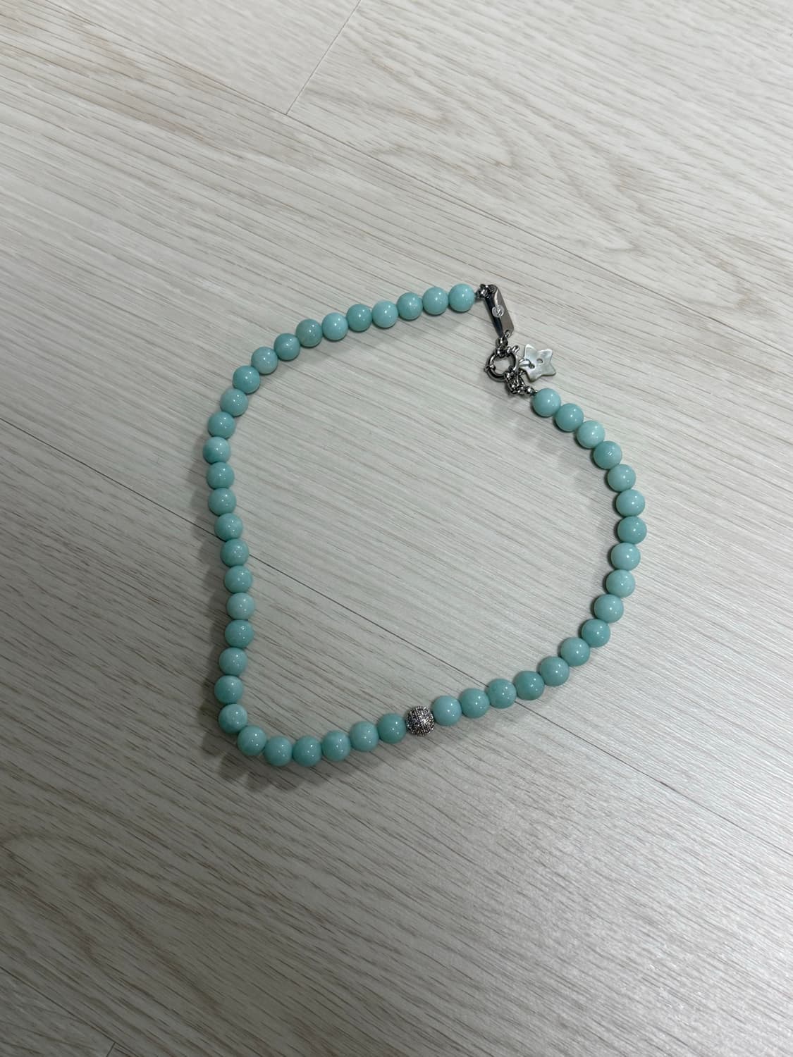 코지웨이브클럽 민트 원석 목걸이 MINT VEIL NECKLACE_L 상품이미지2