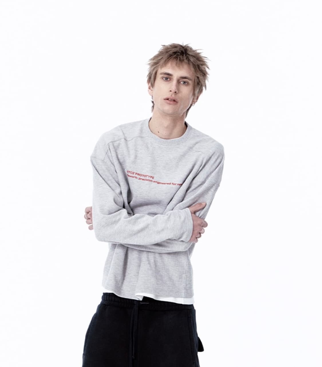 [M] TEAM WAFFLE L/S TEE (GRAY) 상품이미지1