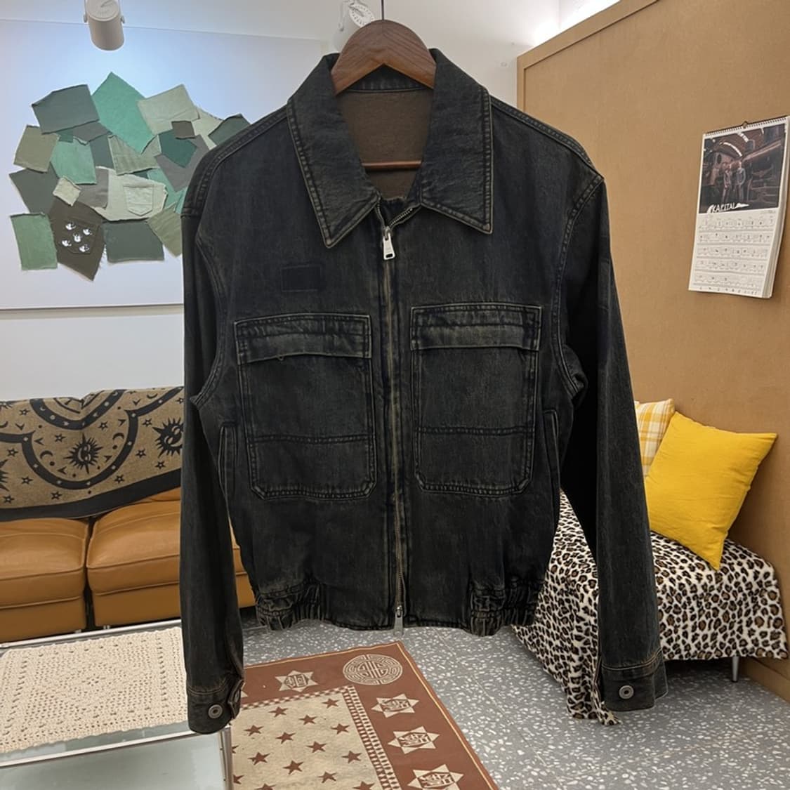 쿠어 모던 캐주얼 시크 틴트 데님 청자켓 95 C10074 상품이미지3