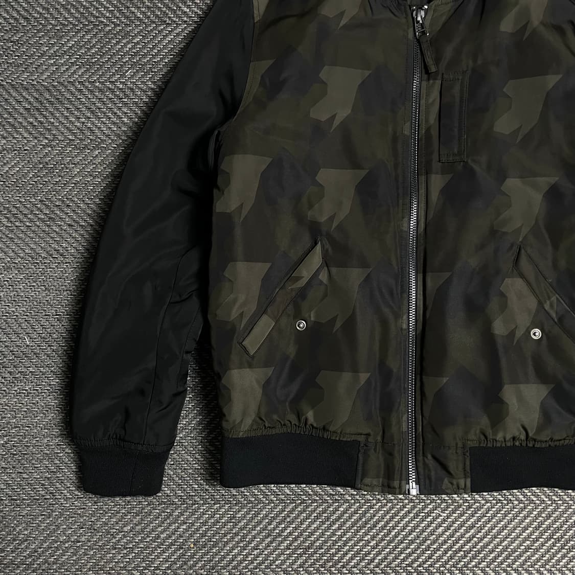 폴햄 퀄팅 누빔 카모 블루종 자켓y 5189 상품이미지3