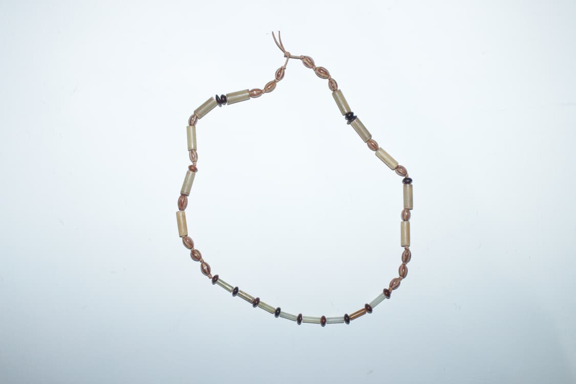 옥 소뿔 씨앗 대나무 가죽 목걸이 상품이미지5