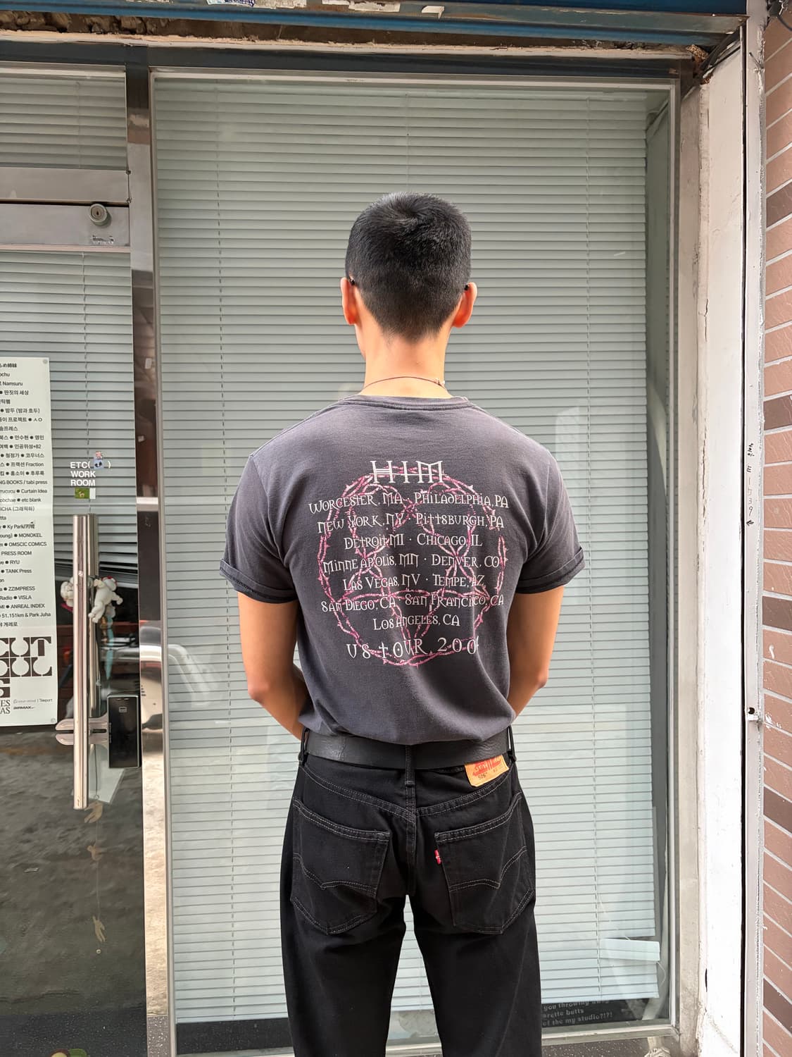 00’s HIM Heartagram USA tour faded T- 상품이미지6